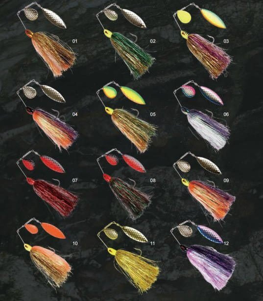 Señuelos Spinner Baits: Faldas para Spinnerbaits y Guía de Spinner Baits para Pescadores 2 señuelo de cucharilla