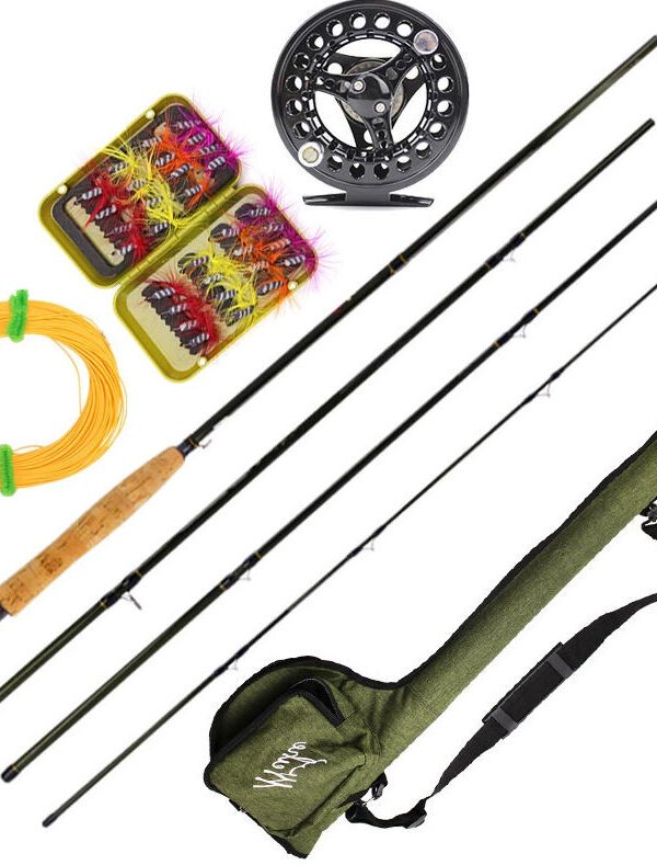 Conjunto de Pesca com Mosca