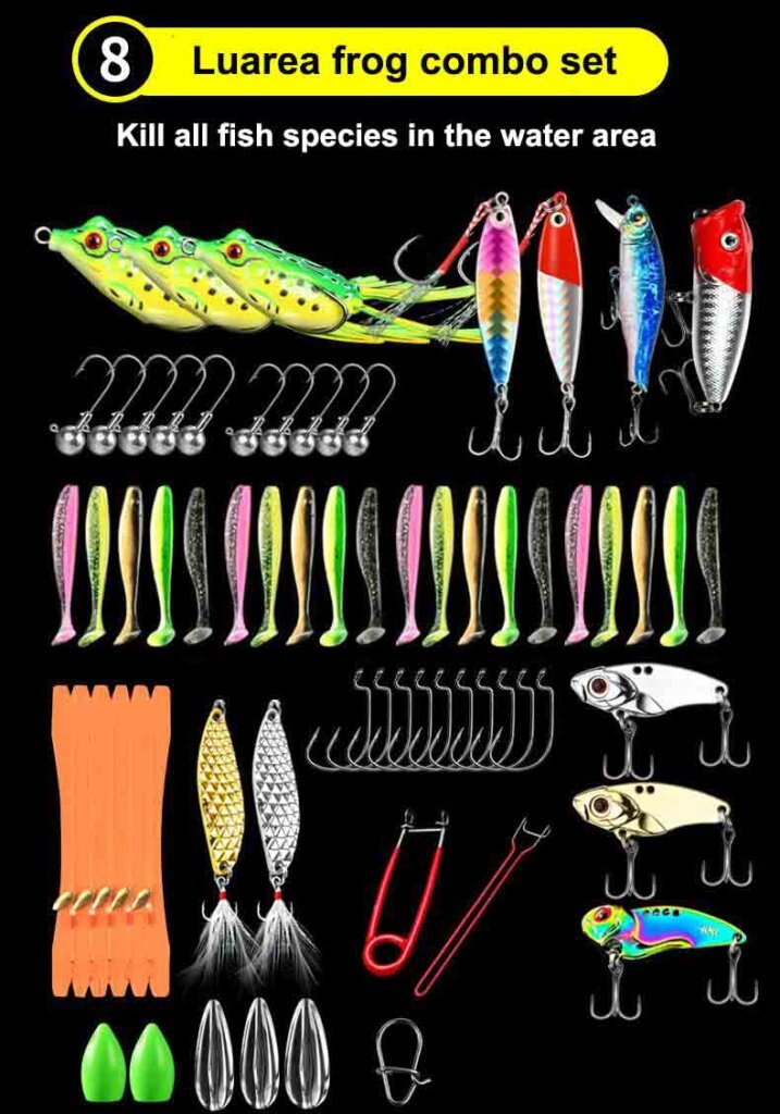 ODS Esca Crankbait Snodata Da 114 Mm, 15,9 G, 3 Sezioni, Con Sonagli E Ganci, Minnow Galleggiante, Kit 3 Pezzi Per Pesca Ai Predatori