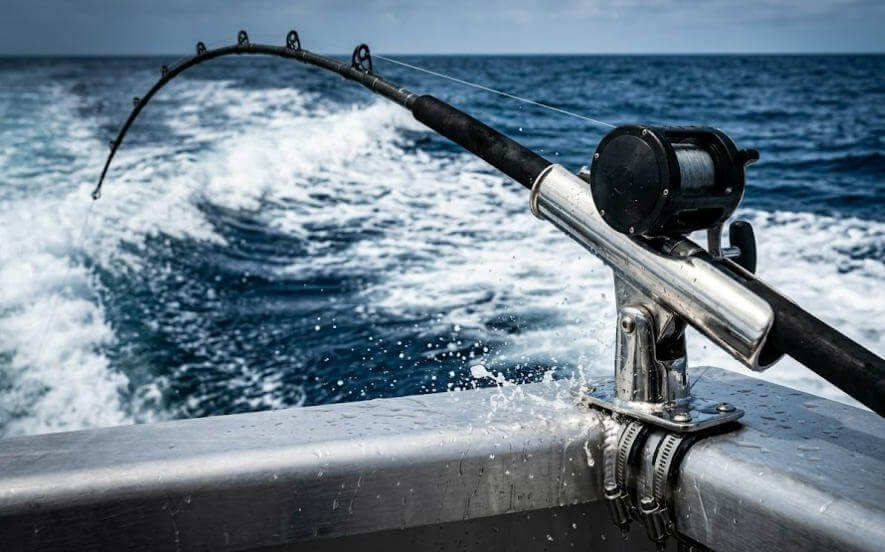 Soporte para cañas de pescar en barco al por mayor: 316 fábrica marina directa 1 soporte de varillas de alta resistencia a granel