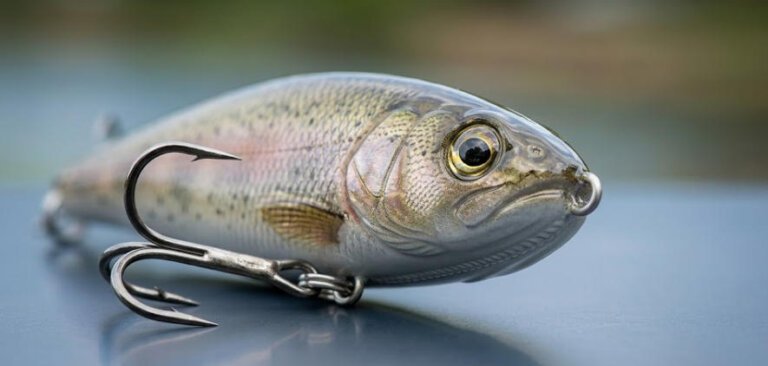 isca de pesca de robalo à superfície